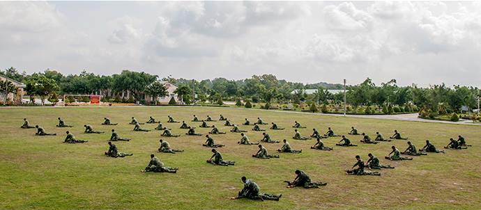 Trên thao trường